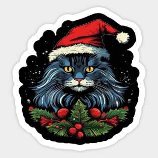 Maine Coon Christmas Sticker